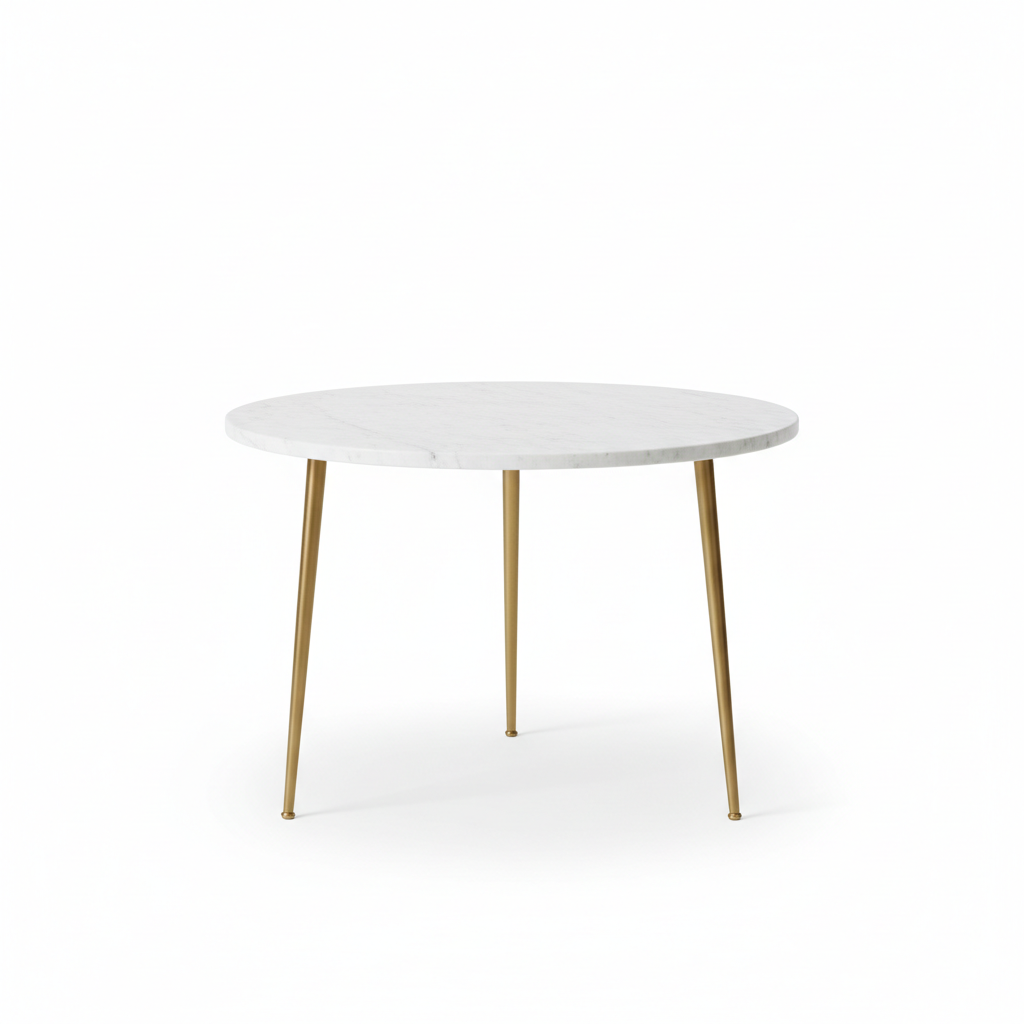 Marble & Brass Round Coffee Table