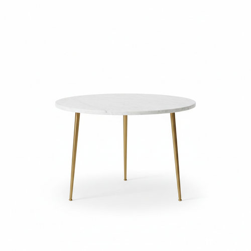 Marble & Brass Round Coffee Table