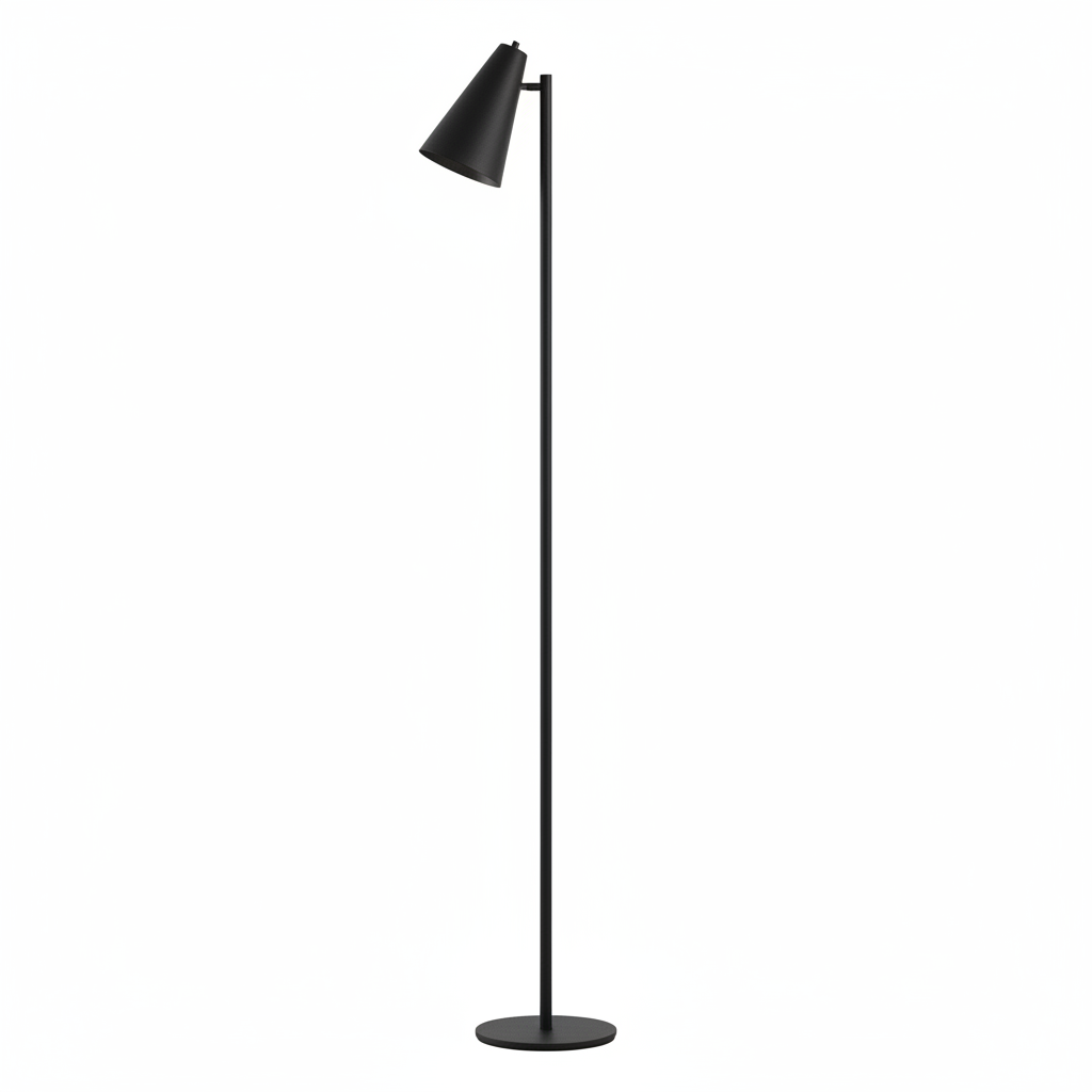 Matte Black Minimalist Floor Lamp